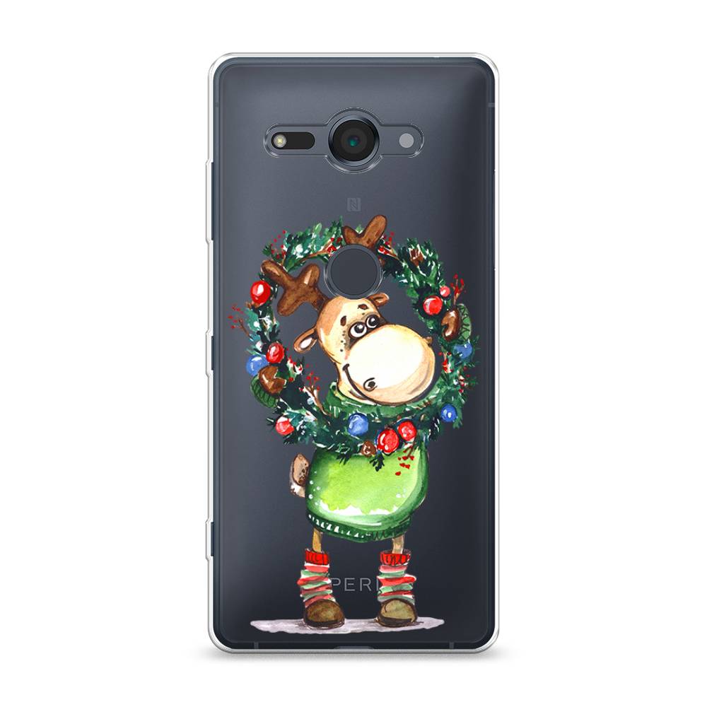 

Чехол для Sony Xperia XZ2 Compact "Олень с новогодним венком", 52950-4