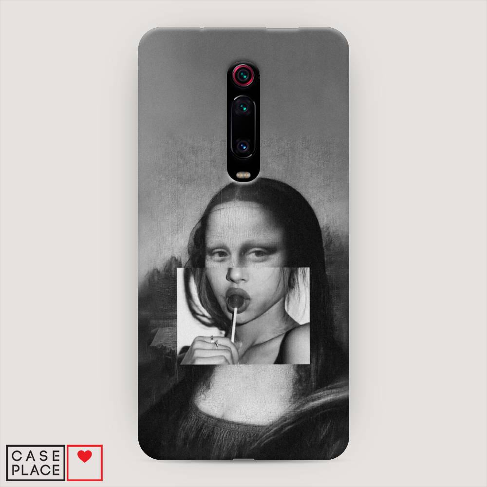 фото Пластиковый чехол "mona lisa sucking lollipop" на xiaomi mi 9t awog