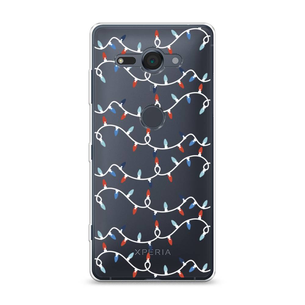 

Чехол на Sony Xperia XZ2 Compact "Разноцветная гирлянда", Белый;красный;синий, 52950-5
