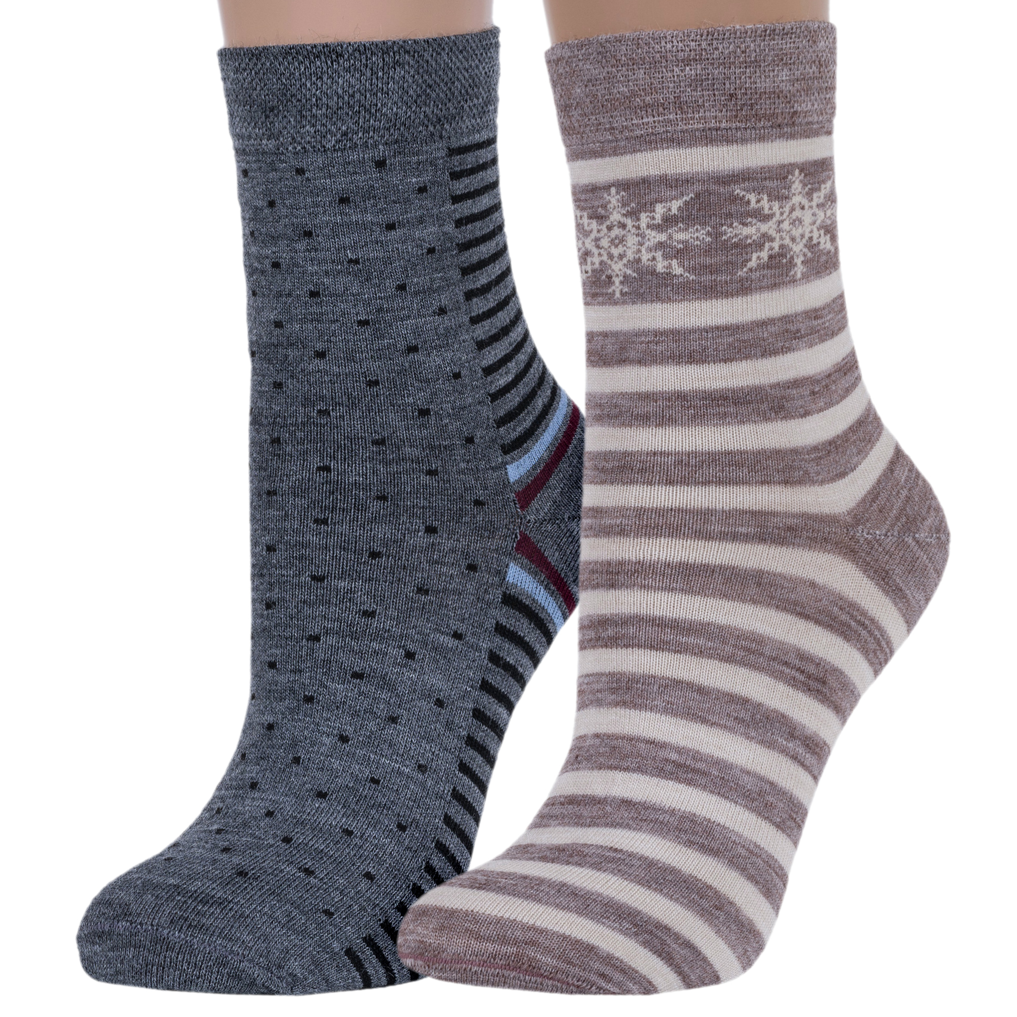 

Комплект носков женских Брестский чулочный комбинат 2-15С1404 серых; коричневых 23, Серый;коричневый, 2-15С1404