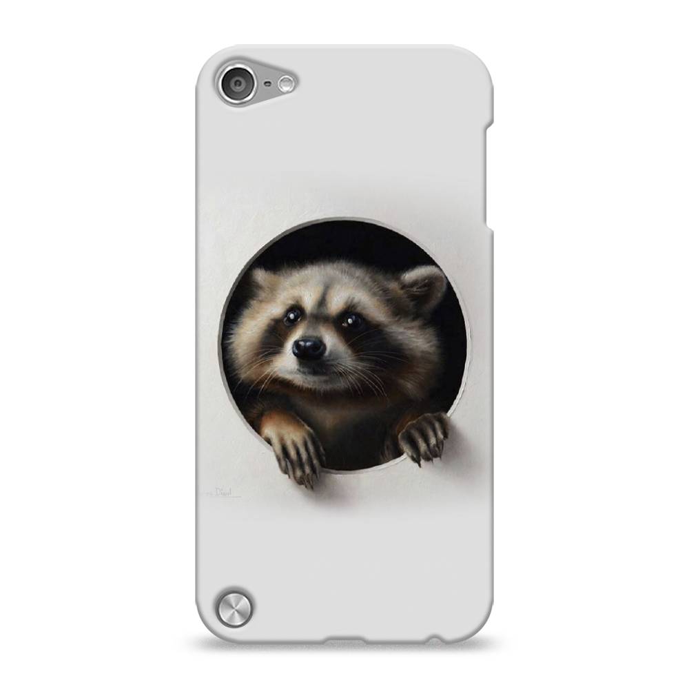 

Пластиковый чехол "Любопытный енот" на Apple iPod Touch, 11120-1