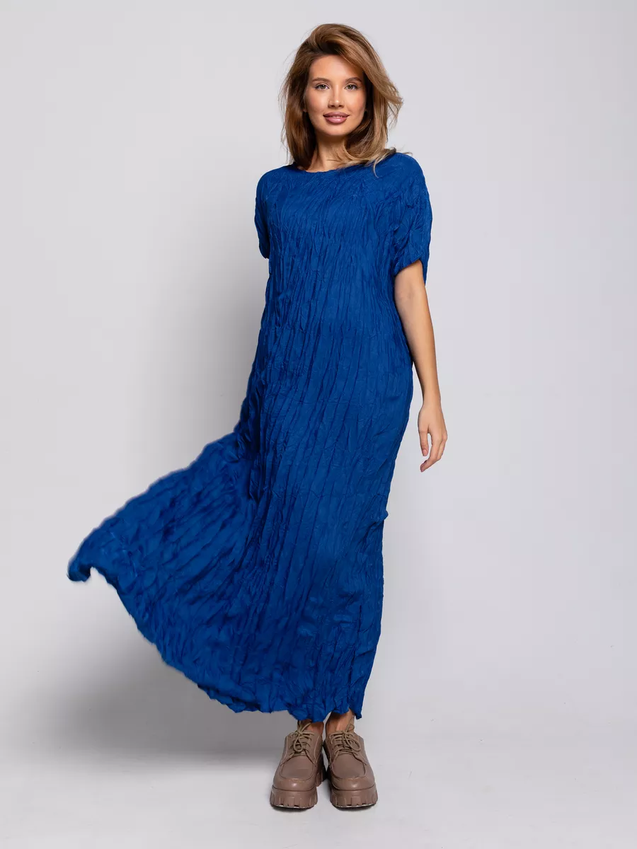 Платье женское B.INN.STL 7777 синее 42-54 RU