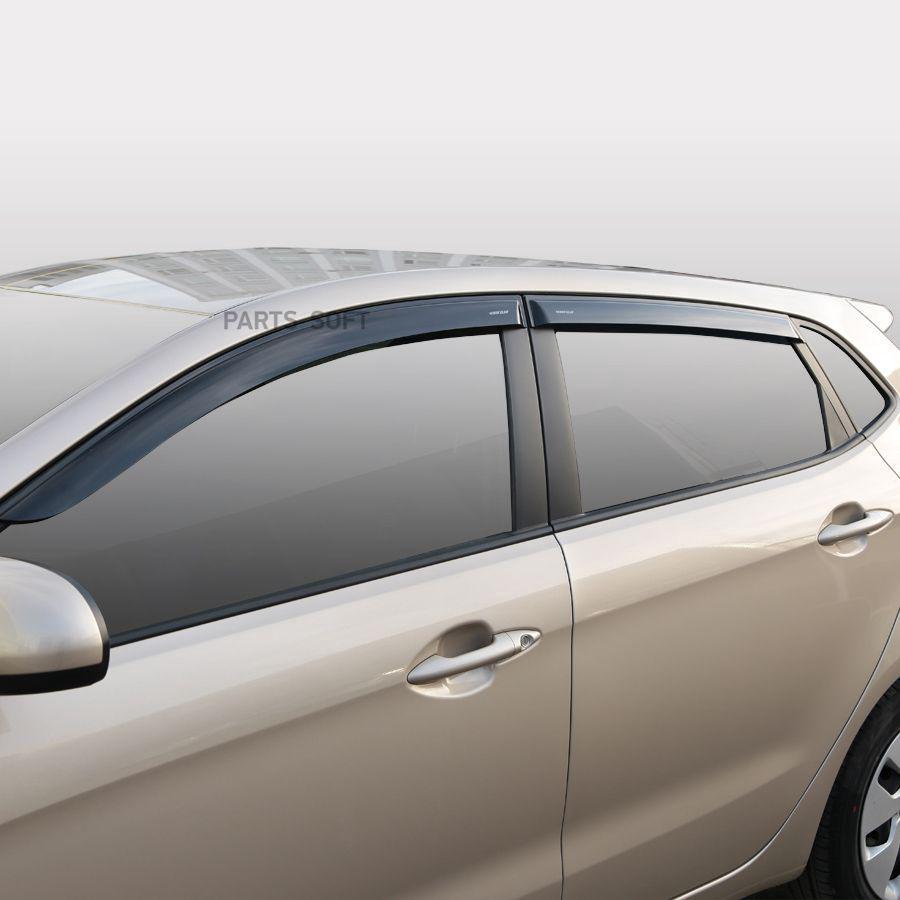 

Дефлекторы накладные KIA Rio 12-> хетчбек (к-т 4шт) VORON GLASS DEF00244