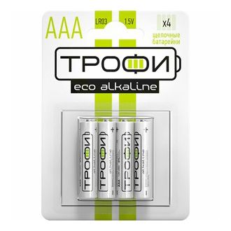 Батарейки Трофи Eco Alkaline ААА 4 шт