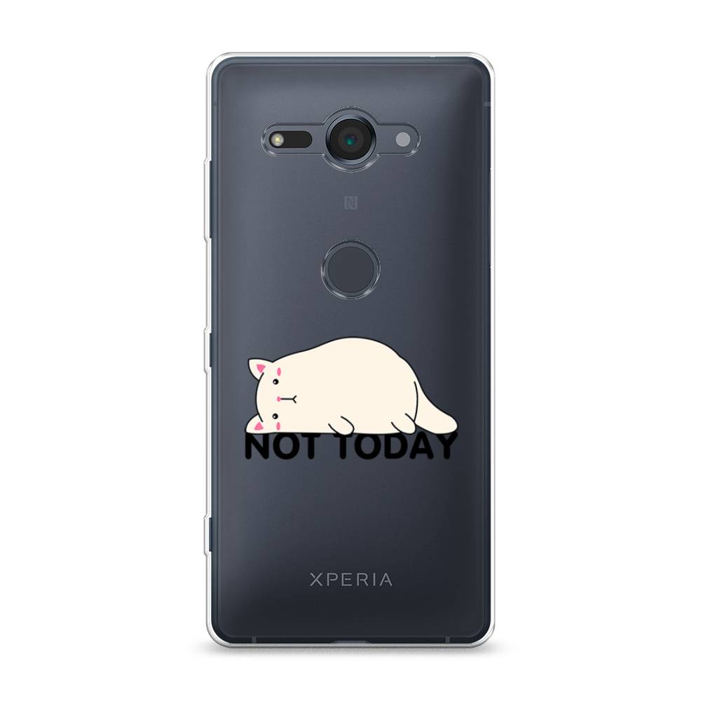 

Чехол для Sony Xperia XZ2 Compact "Cat not today", Белый;розовый;черный, 52950-1
