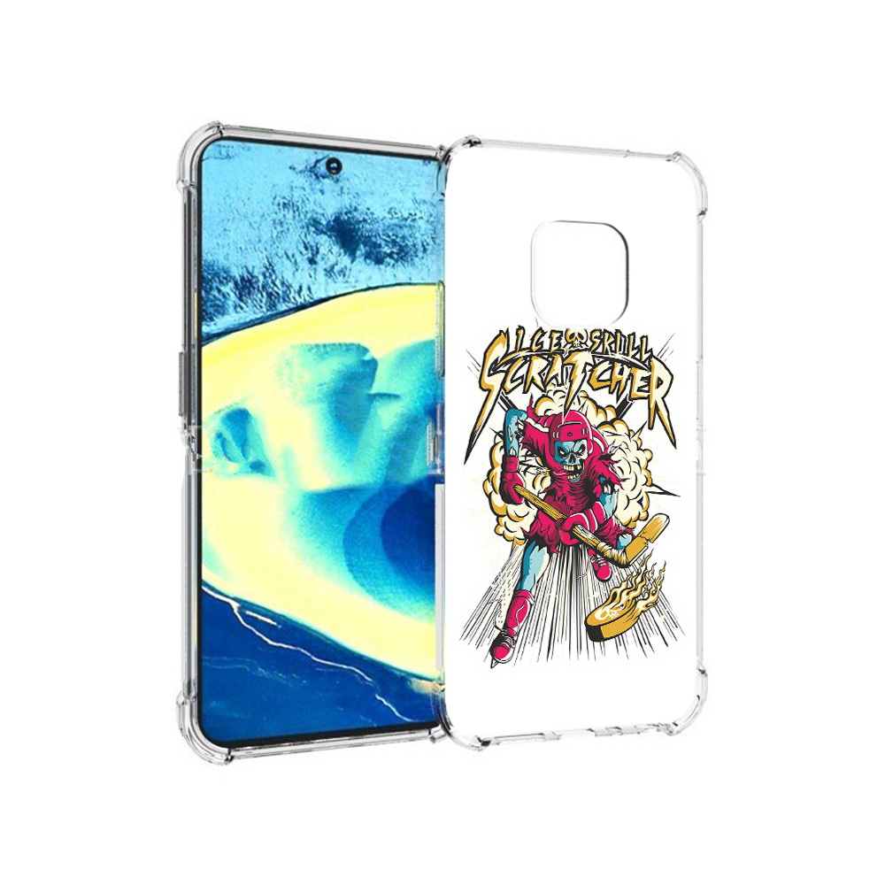 

Чехол MyPads Tocco для Nokia XR20 нарисованный скелет хоккеист (PT161671.111.514), Прозрачный, Tocco