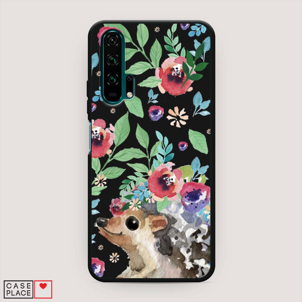 

Чехол Awog на Honor 20 Pro "Ежик в цветах акварель", Разноцветный, 69352-1