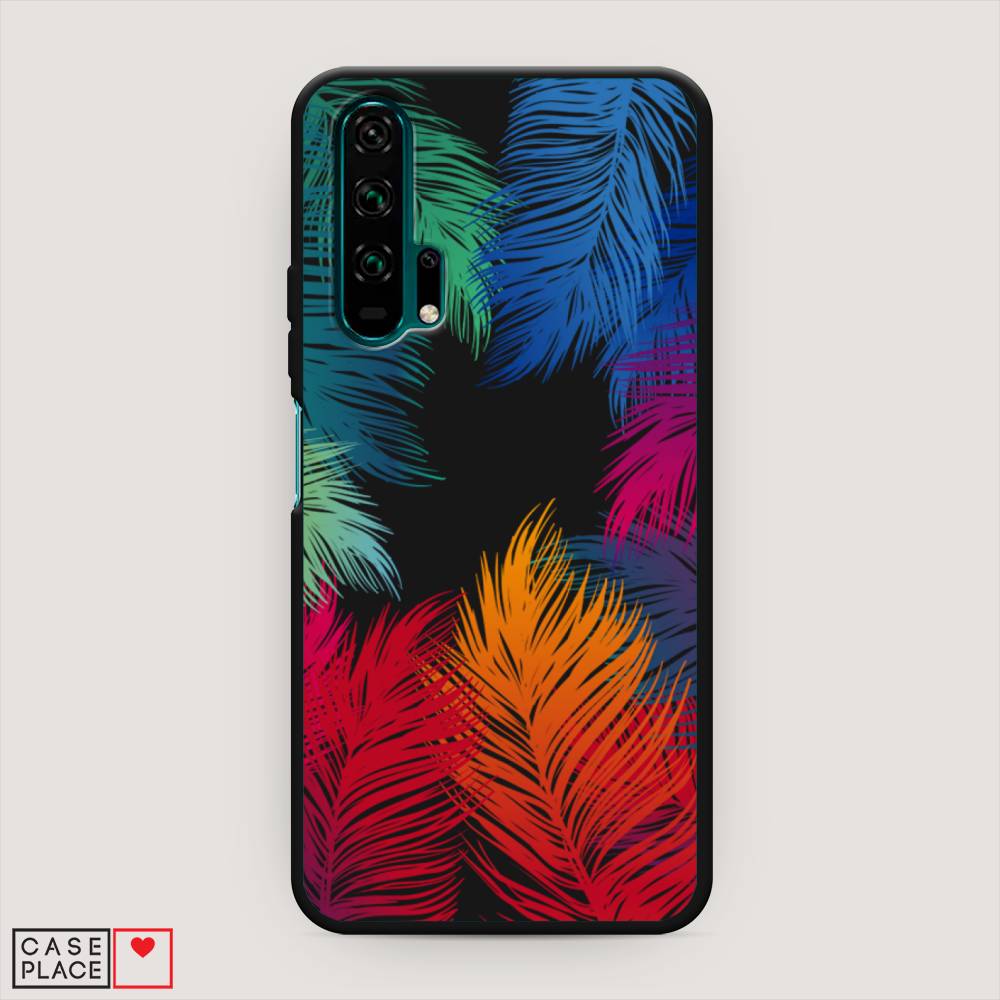 фото Чехол awog "рамка из перьев" для honor 20 pro