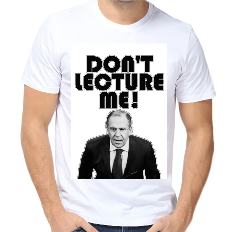 

Футболка мужская белая 42 р-р Лавров dont lecture me, Белый, fm_lavrov_dont_lecture_me