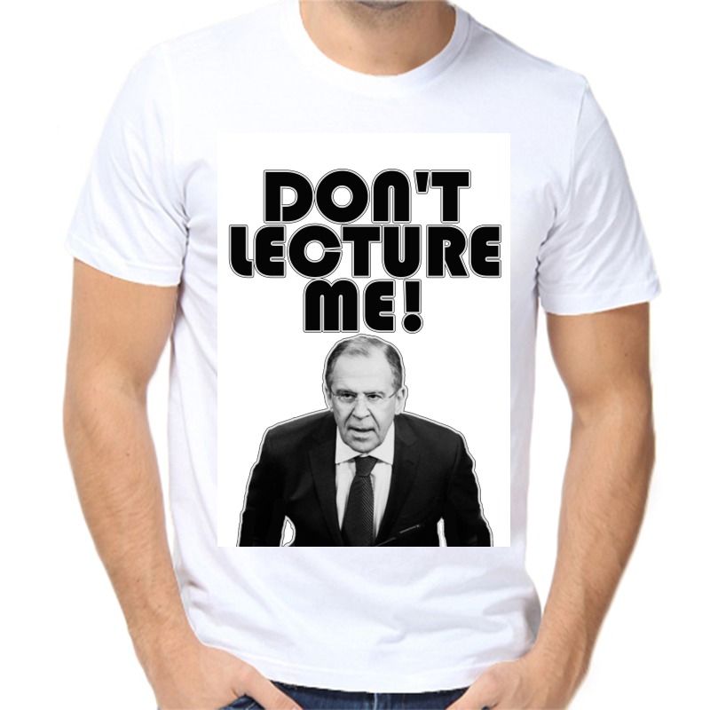 

Футболка мужская белая 50 р-р Лавров dont lecture me, Белый, fm_lavrov_dont_lecture_me