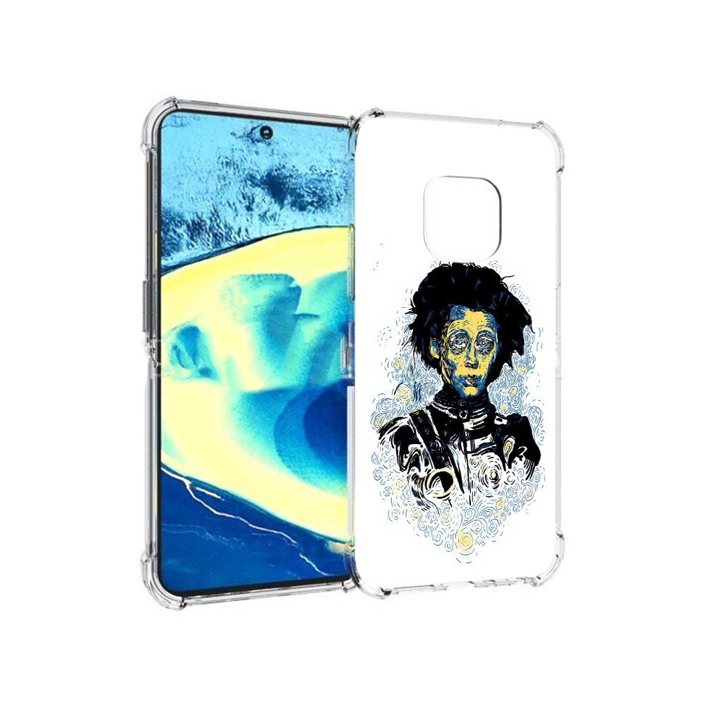 

Чехол MyPads Tocco для Nokia XR20 парень черно-белый абстракция (PT161671.111.535), Прозрачный, Tocco
