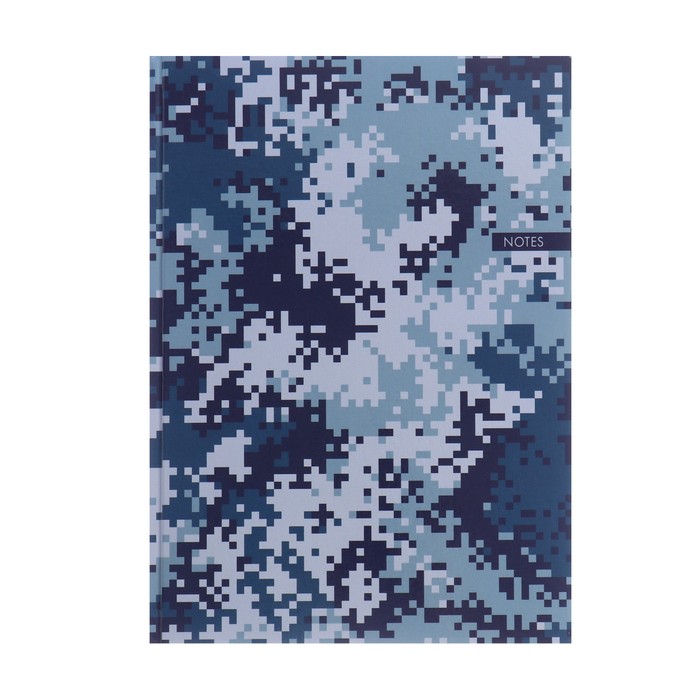 фото Записная книжка а4, 100 л, сшивная, синий хаки, твёрдая обл, глянц лам, кл, блок 60 г/м2 listoff