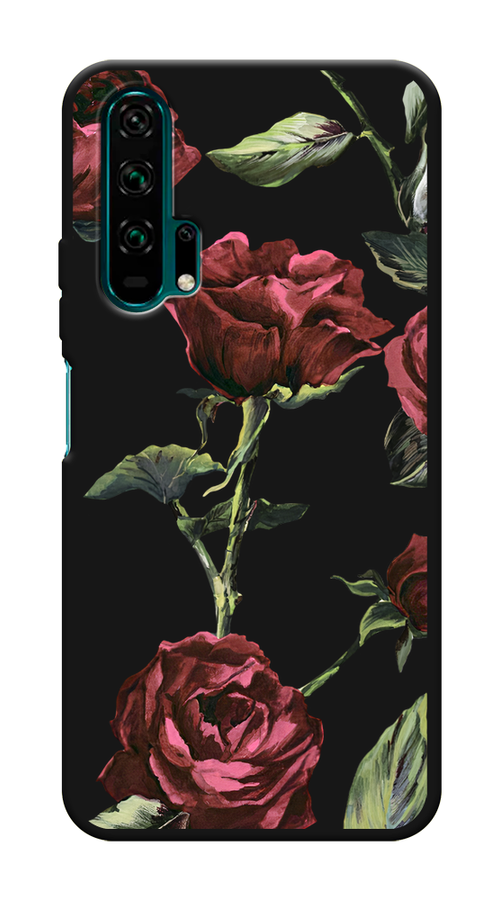 

Чехол Awog на Honor 20 Pro "Бордовые розы фон", Разноцветный, 69352-1