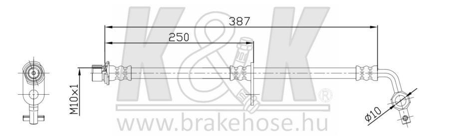 

Шланг Тормозной Передн Прав Toyota: Land Cruiser 100 4.2 Td 98- K&K арт. FT0035