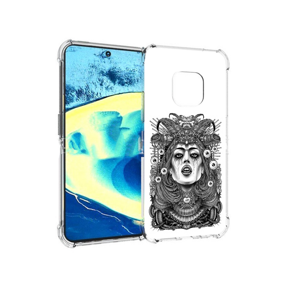 

Чехол MyPads Tocco для Nokia XR20 портрет девушки черно белый (PT161671.111.551), Прозрачный, Tocco