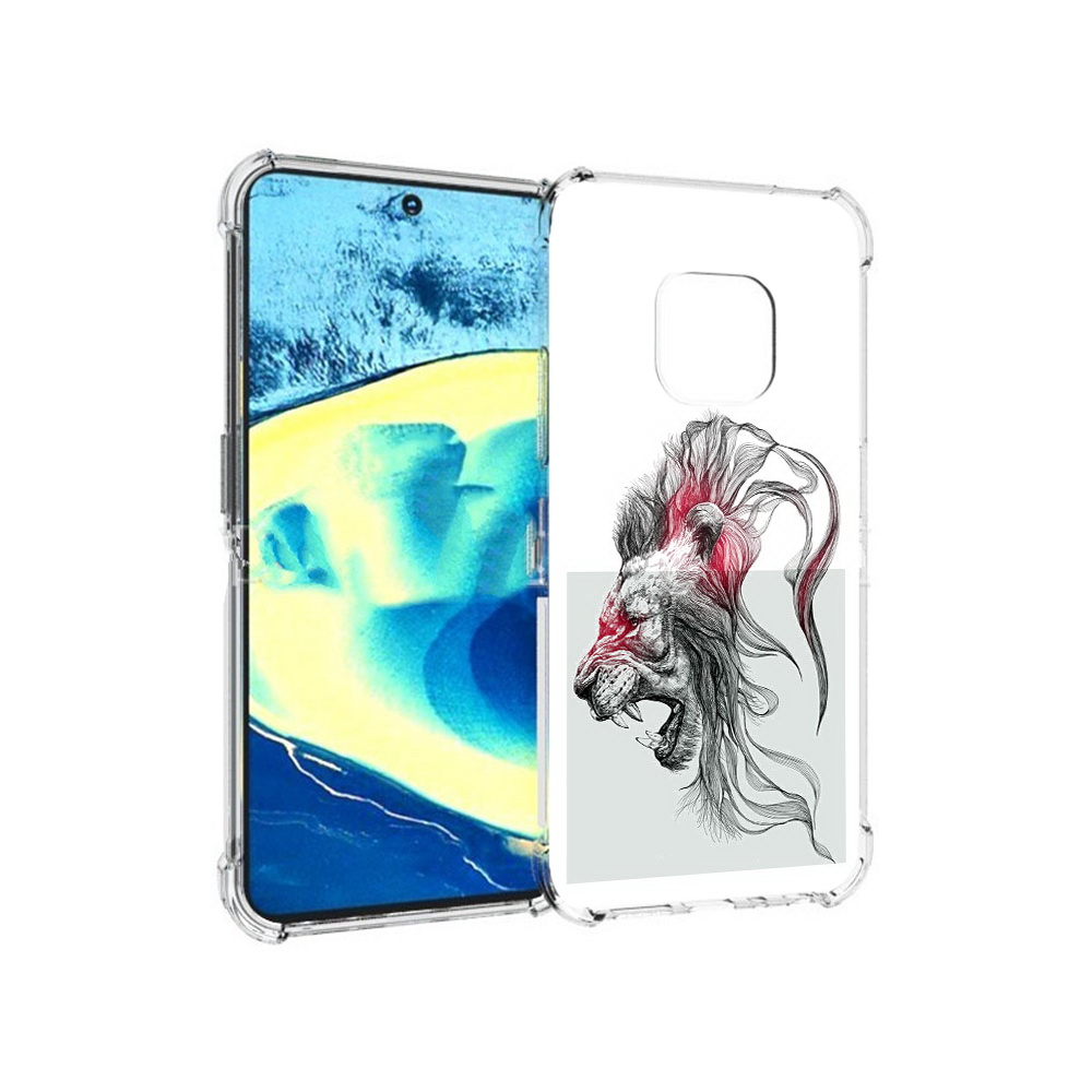 

Чехол MyPads Tocco для Nokia XR20 разъяренный лев (PT161671.111.576), Прозрачный, Tocco