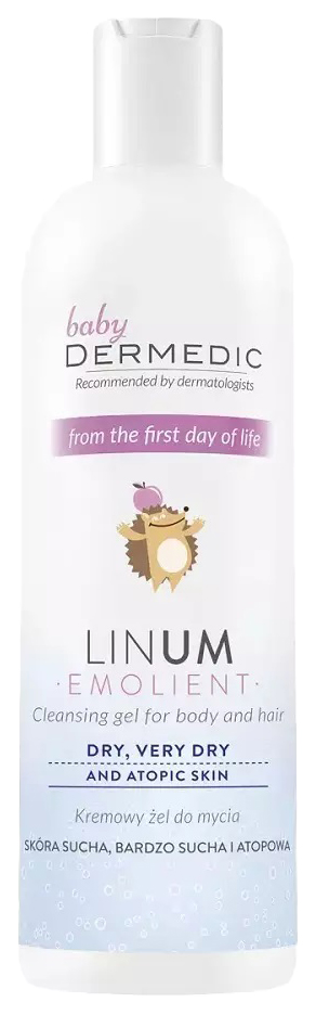 Очищающий крем-гель Dermedic Emolient Linum Baby с  1 дня жизни, 200 мл