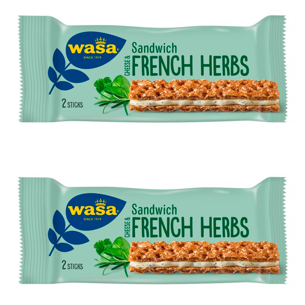 Хлебцы WASA ржаные Sandwich Cheese&herbs 30г х 2 шт