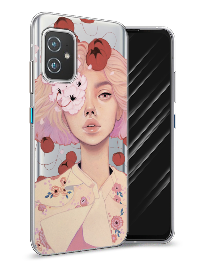 

Чехол Awog на Asus ZenFone 8 "Цветочная анархия", Бежевый;розовый;красный, 44450-7