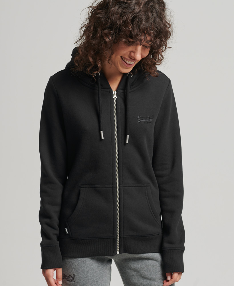 

Толстовка женская Superdry W2011385A черная 10 UK, Черный, W2011385A