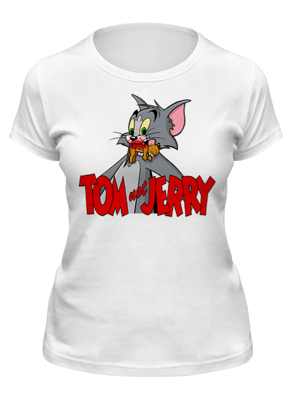 

Футболка женская Printio Tom not jerry белая XL, Tom not jerry