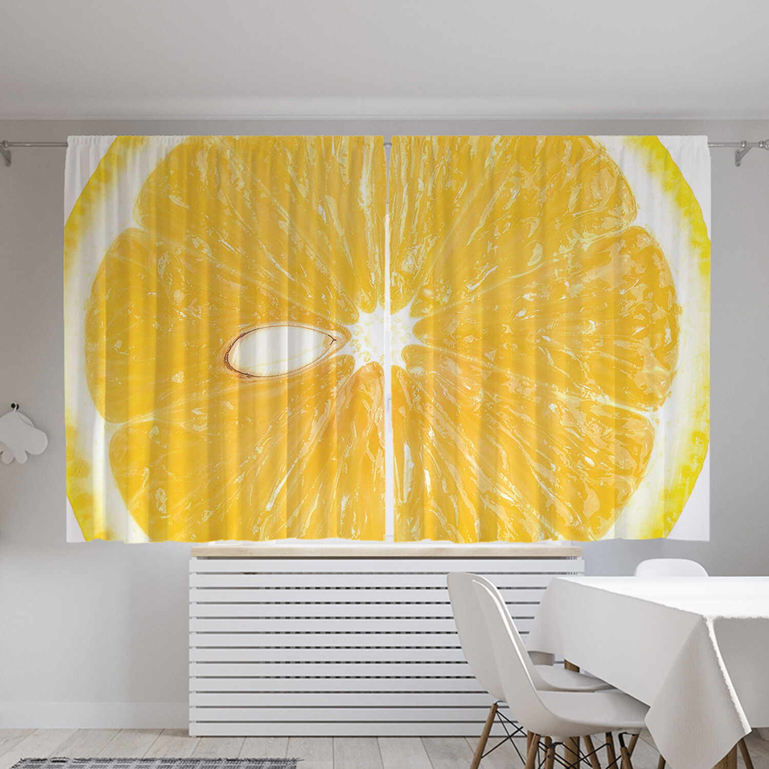 фото Фотошторы для кухни и спальни joyarty oxford deluxe joyarty "лимон в разрезе",