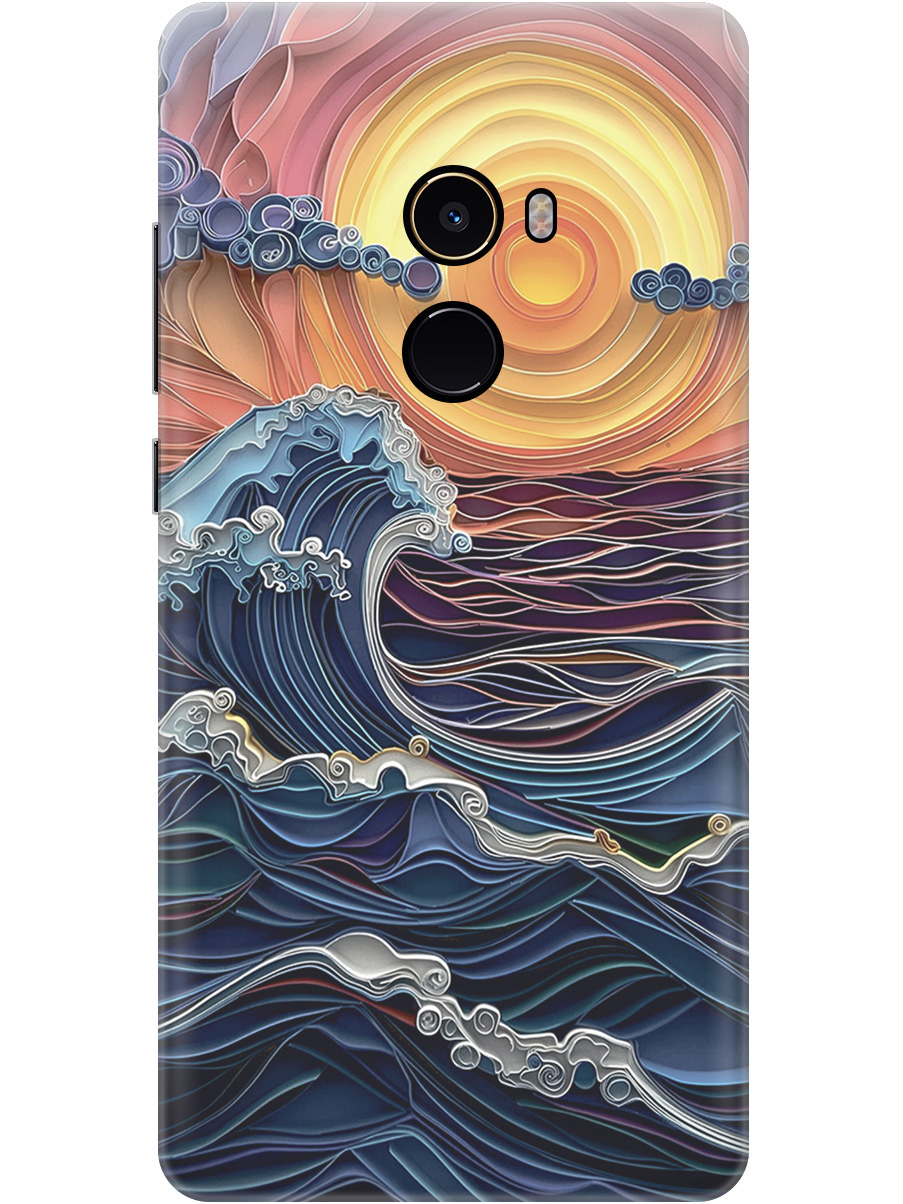 

Силиконовый чехол на Xiaomi Mi Mix 2 с принтом "Волны на закате", Прозрачный;оранжевый;синий, 716152310
