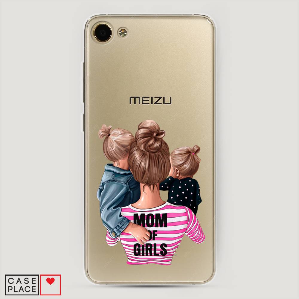 

Чехол Awog на Meizu U10 "Mom of Girls", Синий;розовый;черный, 71250-6