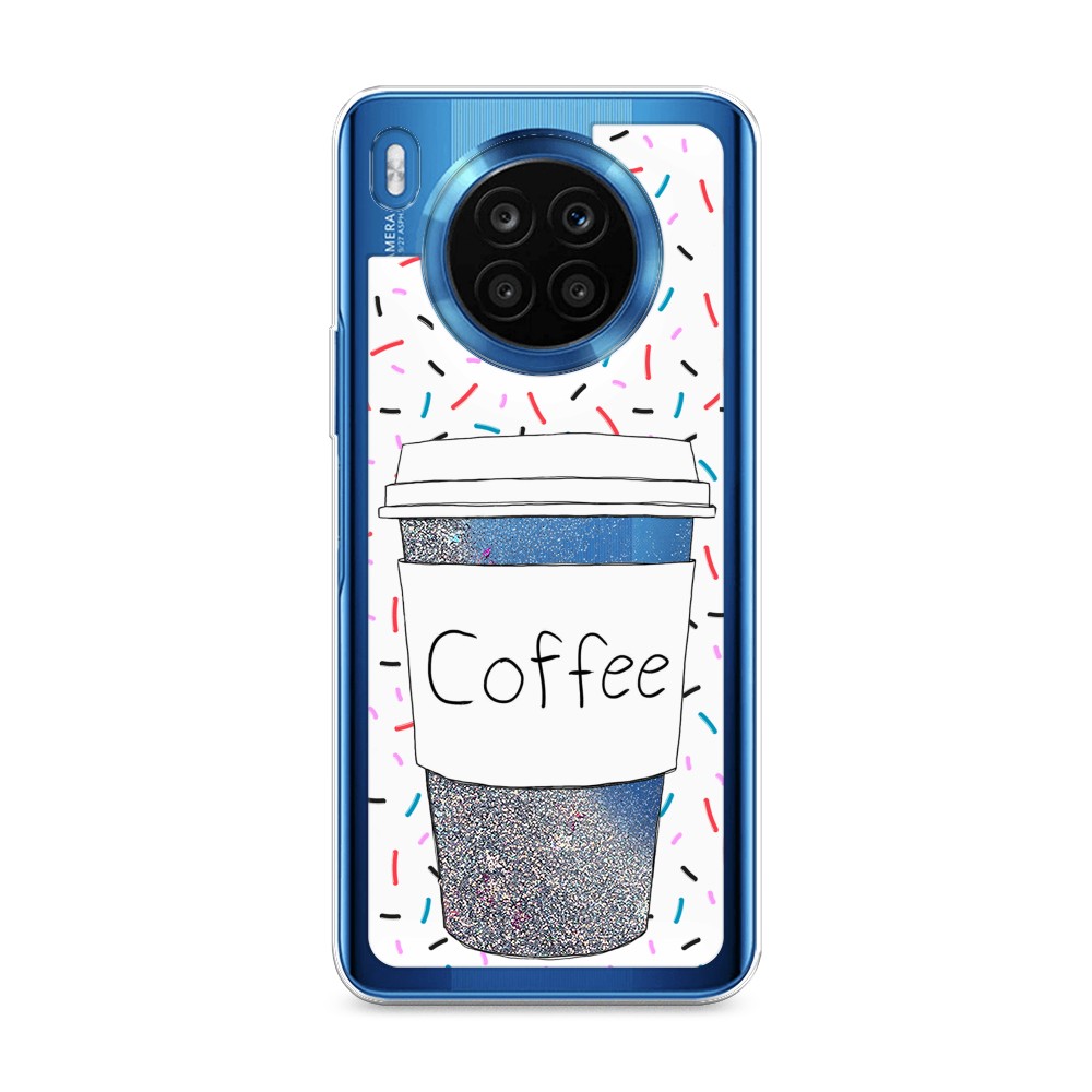

Чехол Awog на Huawei Nova 8i/Honor 50 lite "Coffee прозрачный стакан", Разноцветный, 6106491-1