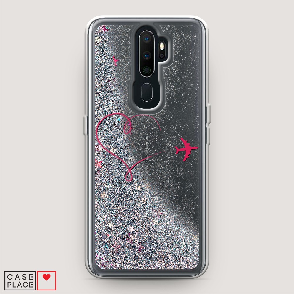 

Чехол Awog на Oppo A9 (2020) "Сердце и самолет", Разноцветный, 251991-1
