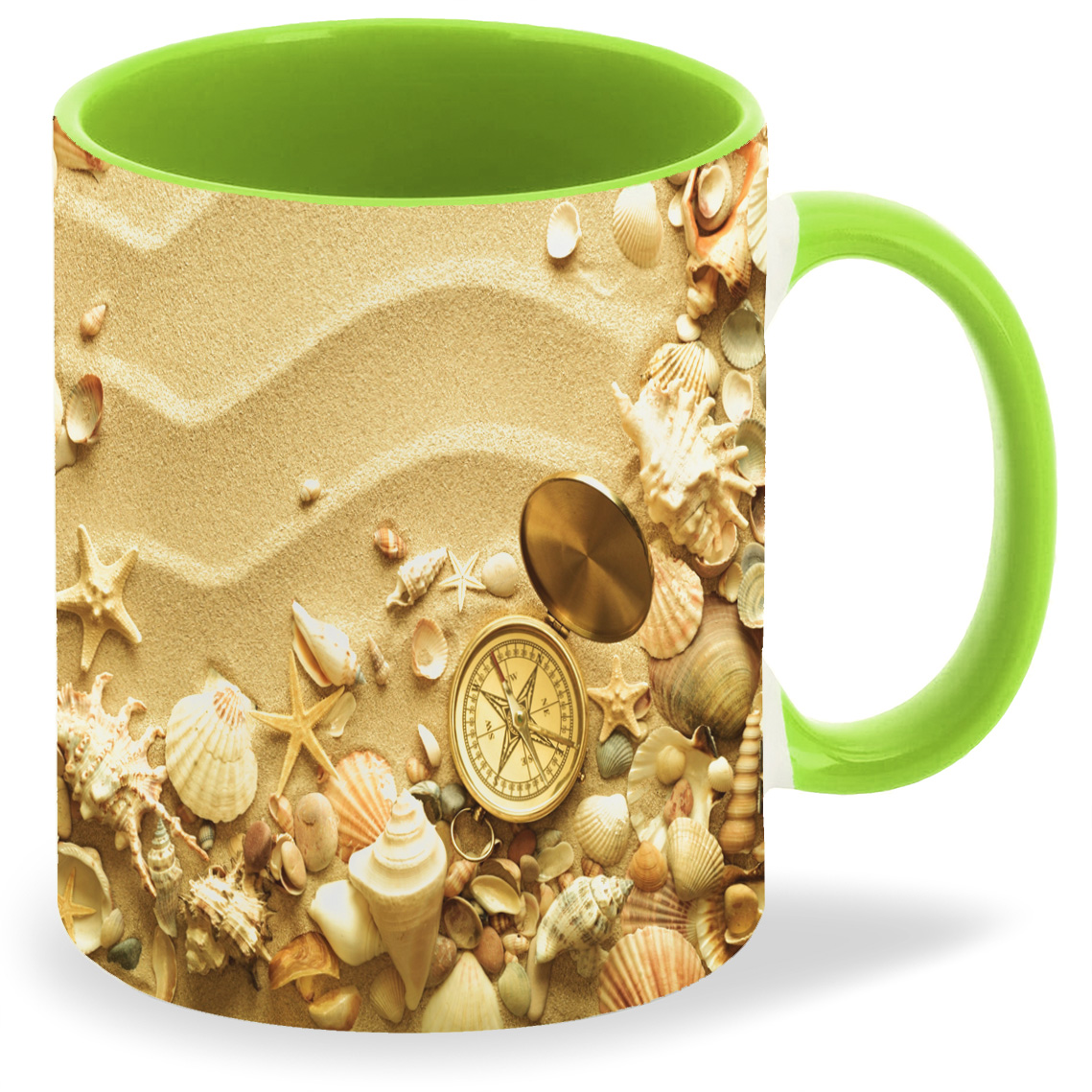 

Кружка CoolPodarok Ракушки на песке, Ракушки на песке