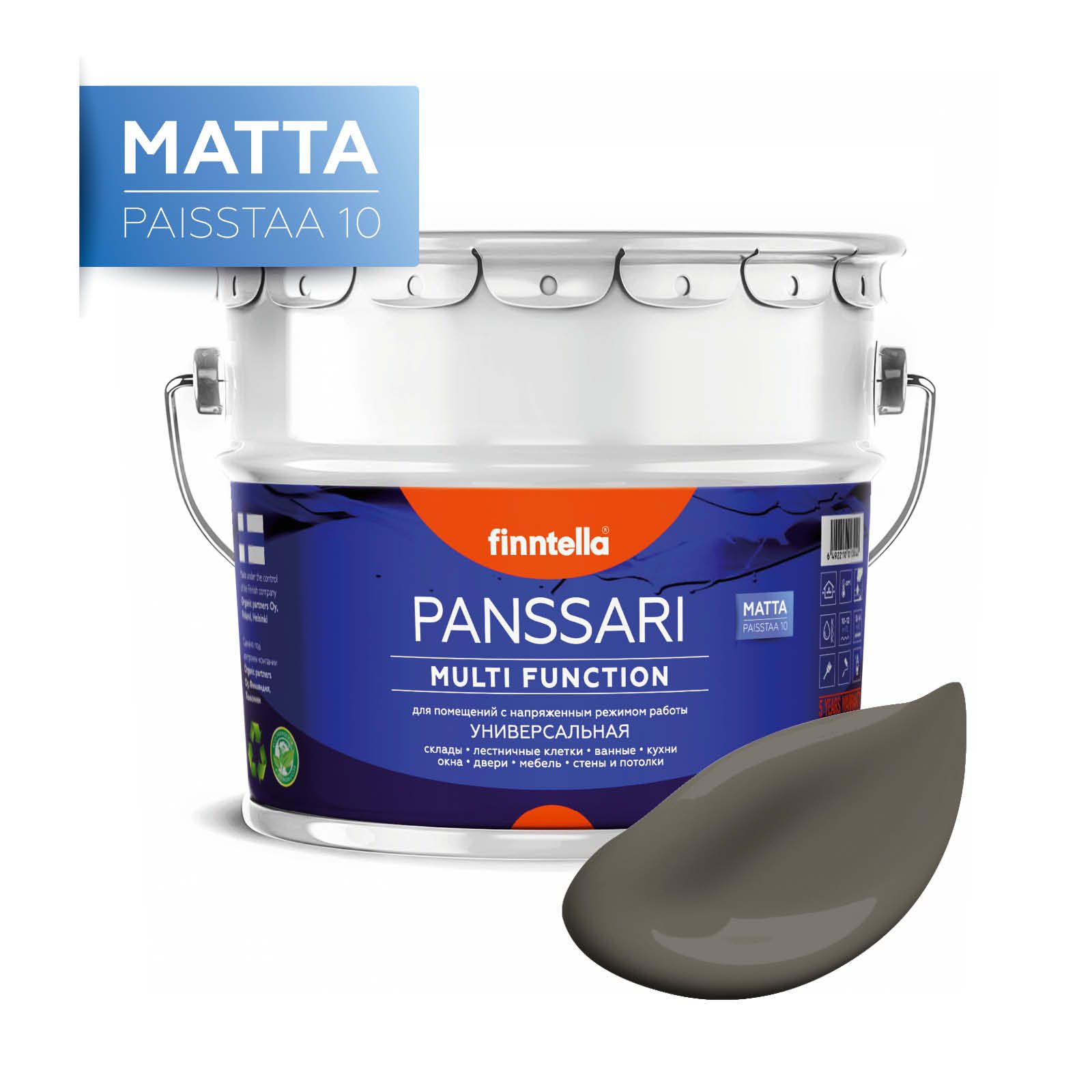 

Краска PANSSARI Matta, MUTTERI коричневый, 9л, PANSSARI Matta