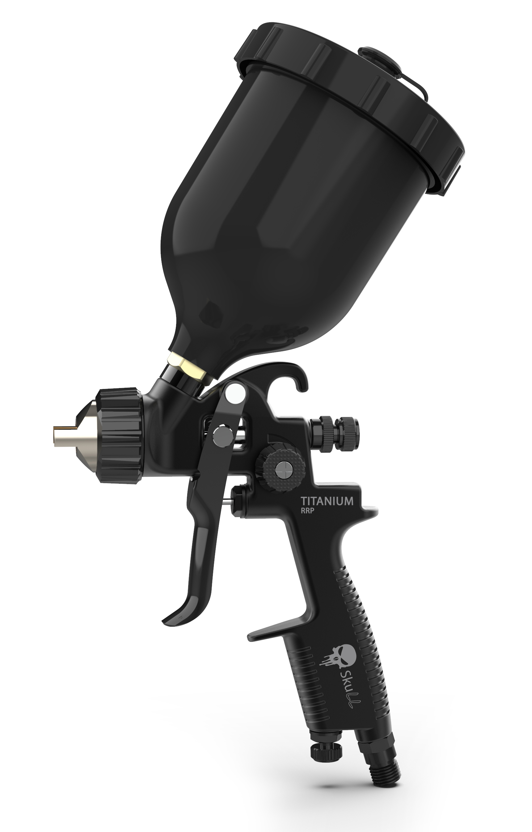 Краскопульт RADEX SKULL TITANIUM Spray gun HVLP дюза 1.3 мм черный 20113 пневатический краскопульт для покраски авто huberth hvlp h827 дюза 1 4 мм
