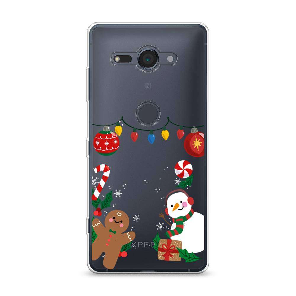 

Чехол на Sony Xperia XZ2 Compact "Новогоднее настроение", Коричневый;красный;зеленый, 52950-5