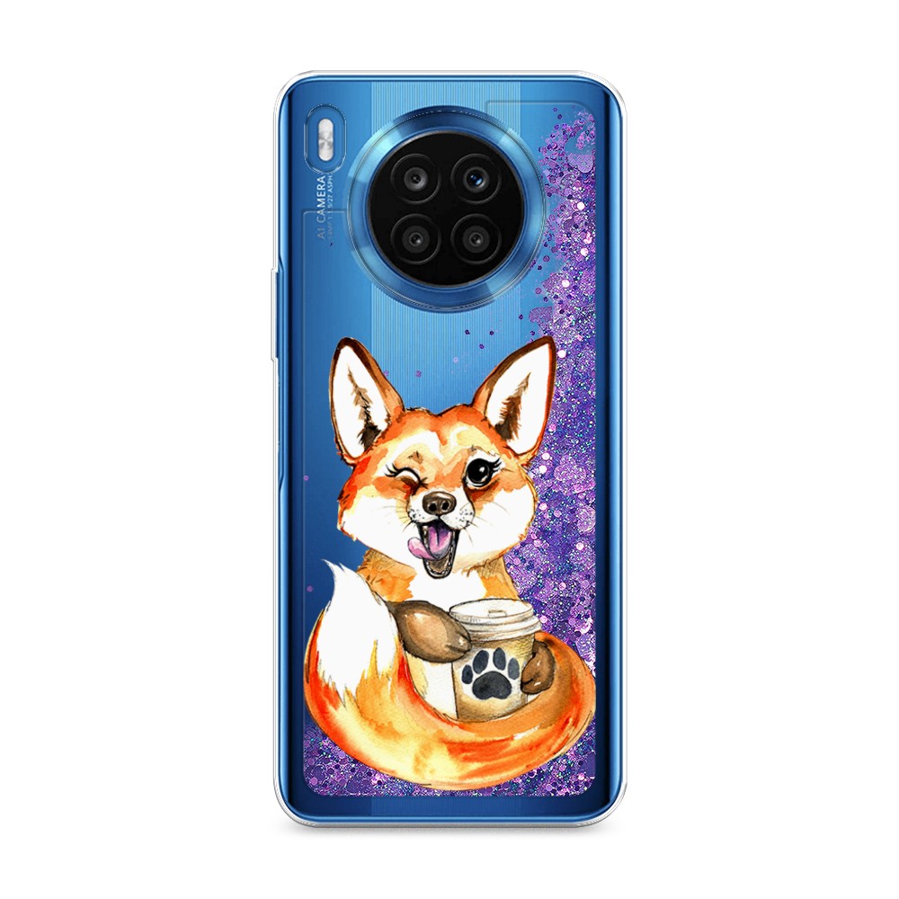 

Чехол Awog на Huawei Nova 8i/Honor 50 lite "Подмигивающая лиса с кофе", Разноцветный, 6106492-1