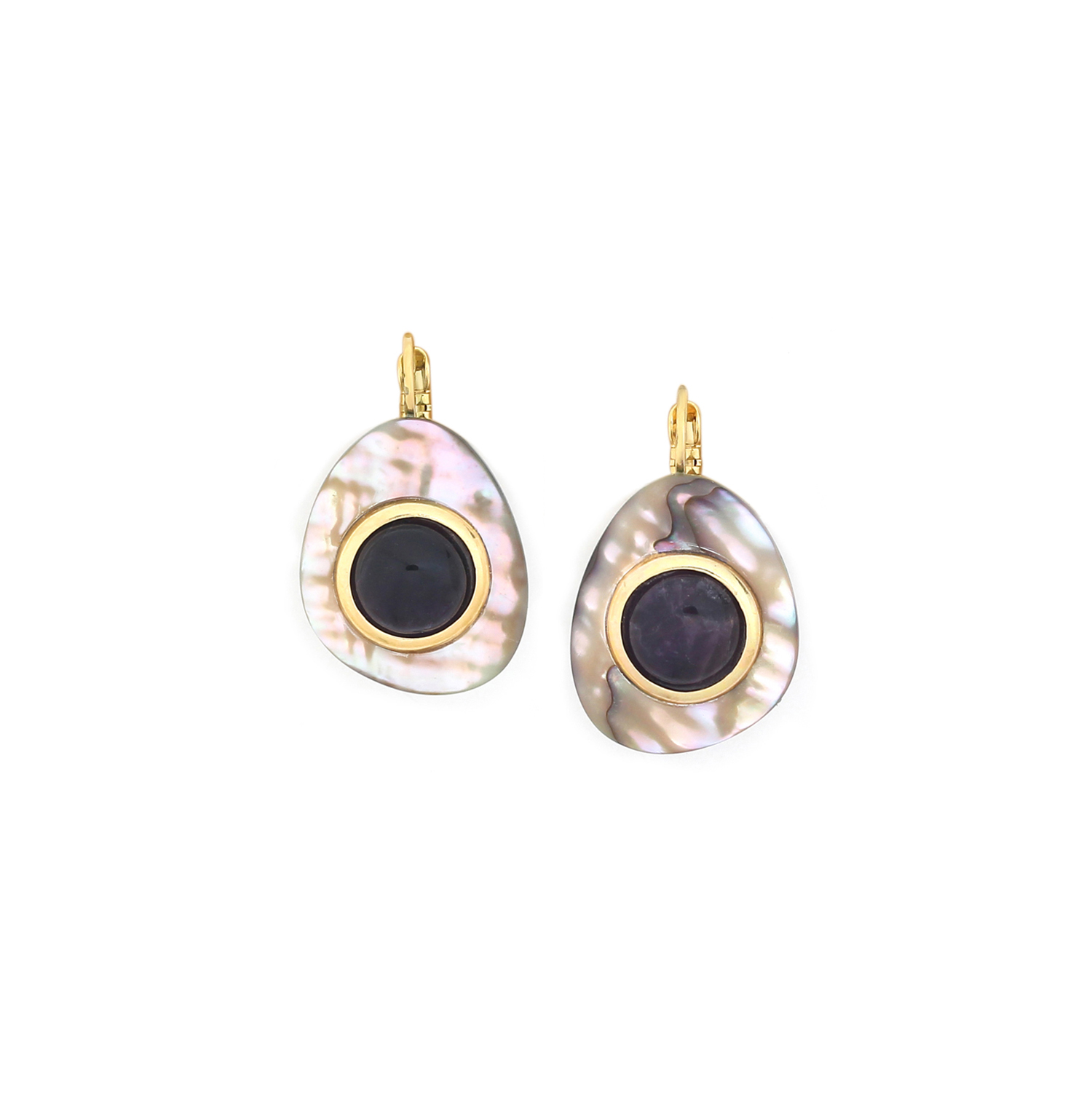 

Серьги из бижутерного сплава Nature Bijoux B24.2-12-79703, аметист/гелиотис, B24.2-12-79703