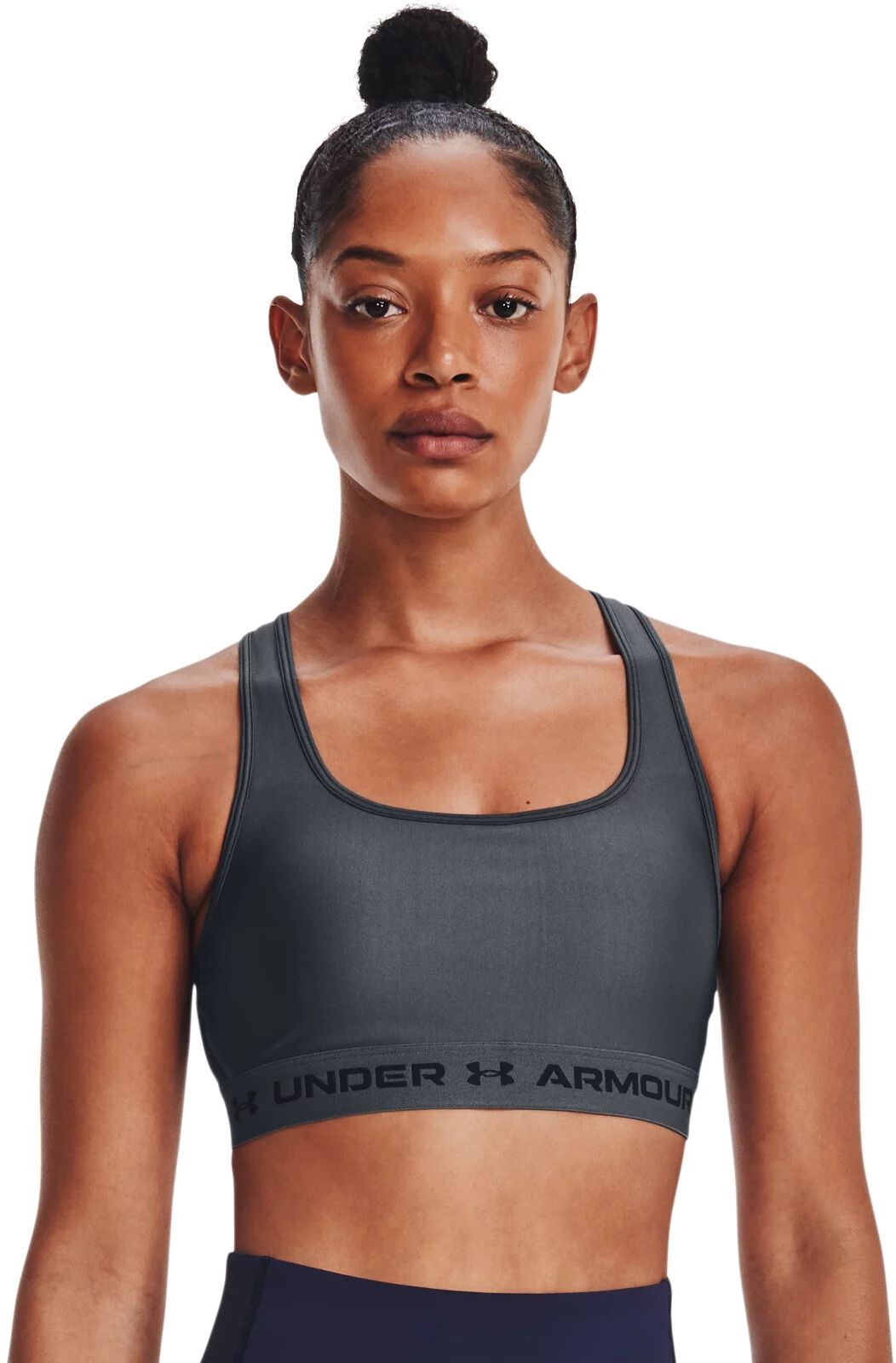 

Топ женский Under Armour UA Crossback Mid Bra серый LG, UA Crossback Mid Bra
