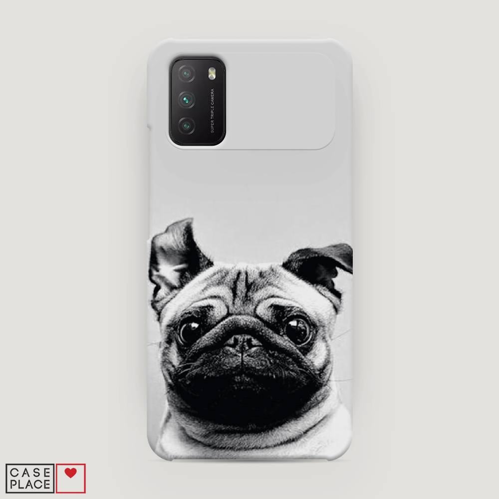 

Пластиковый чехол "Ушастый мопс" на Xiaomi Poco M3, 39520-1