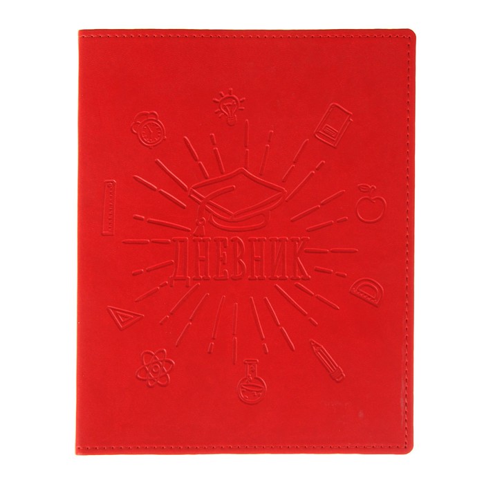 

Премиум-дневник универсальный, для 1-11 класса Vivella Школа, обл искусств кожа, красный