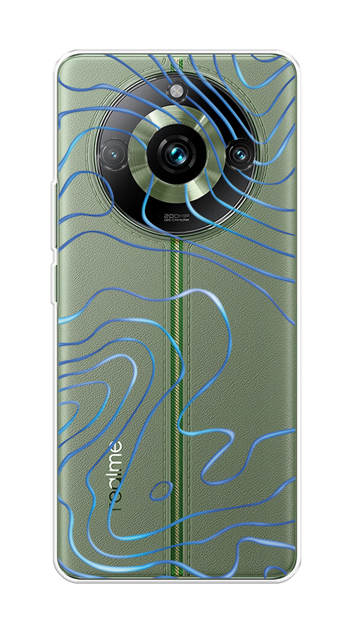 

Чехол Homey на Realme 11 Pro "Blue lines", Прозрачный;синий, 2514250-1