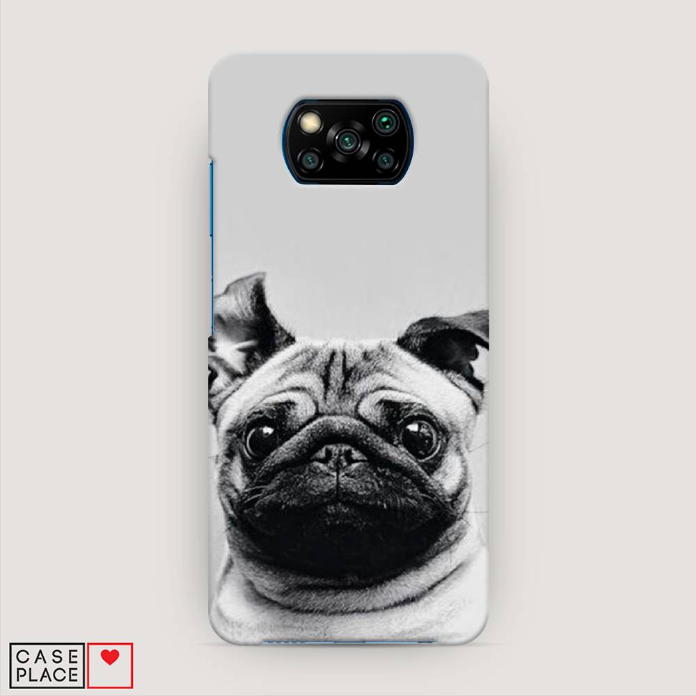 

Пластиковый чехол "Ушастый мопс" на Xiaomi Poco X3 NFC, 39220-1