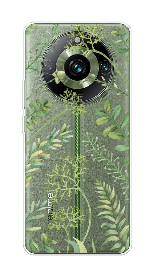 

Чехол Homey на Realme 11 Pro "Green Leaves", Зеленый;прозрачный, 2514250-1