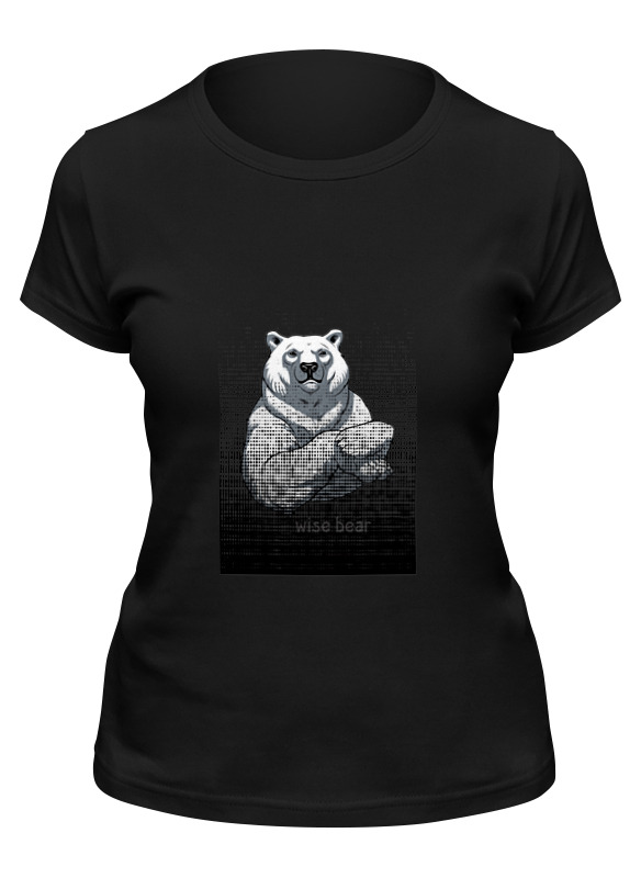 

Футболка женская Printio Wise bear черная 2XL, Черный, Wise bear