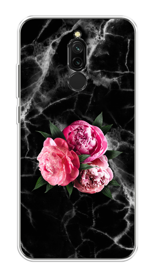

Чехол на Xiaomi Redmi 8 "Букет на черном мраморе", Черный;серый;розовый;зеленый;белый, 37150-1