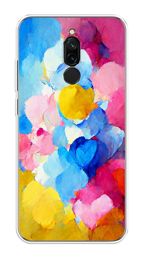 

Чехол на Xiaomi Redmi 8 "Яркие пятна", Синий;голубой;желтый;розовый, 37150-1