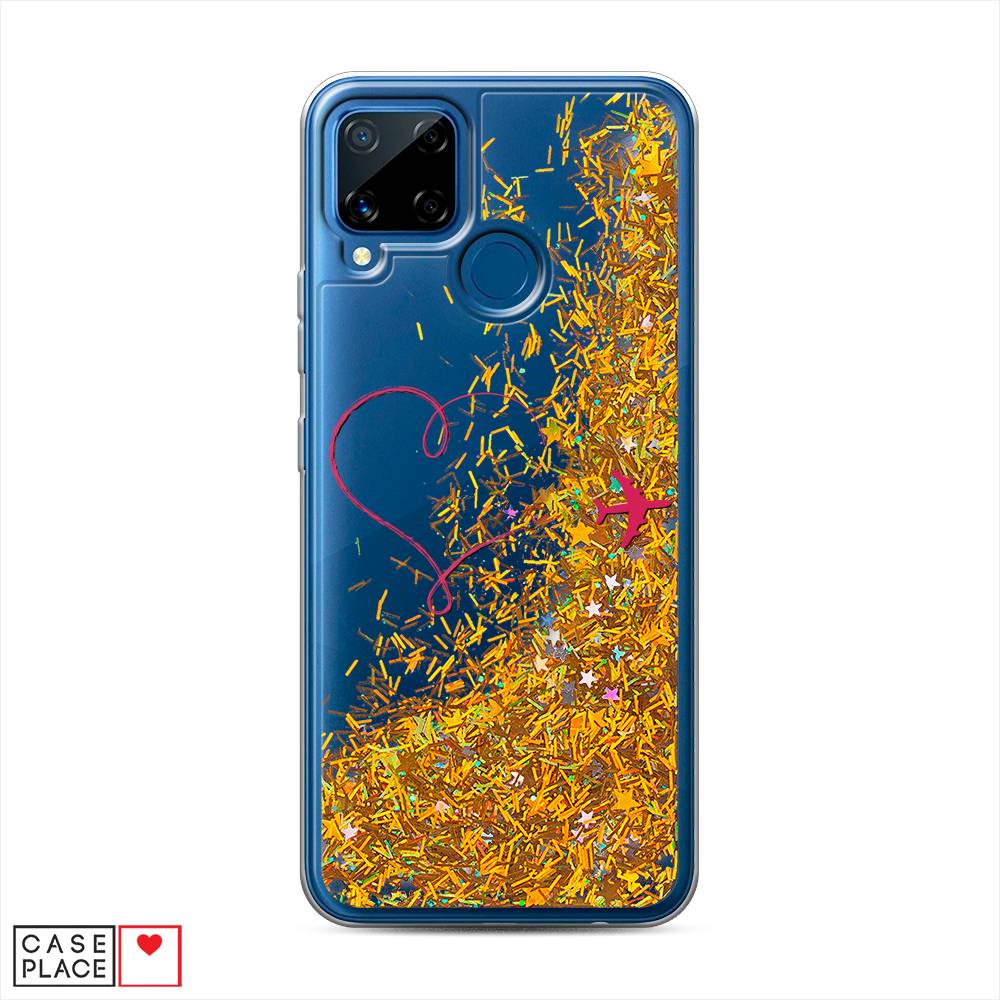 

Чехол Awog на Realme C15 "Сердце и самолет", Разноцветный, 255090-1