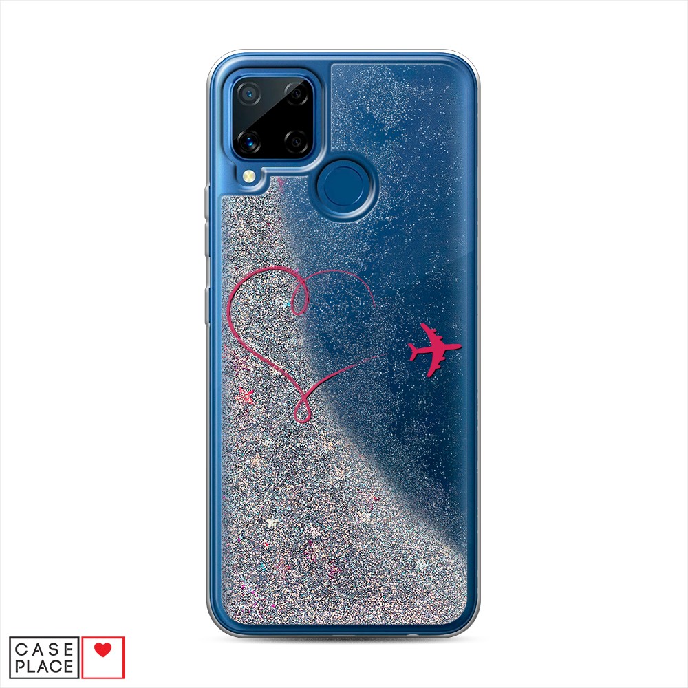 

Чехол Awog на Realme C15 "Сердце и самолет", Разноцветный, 255091-1