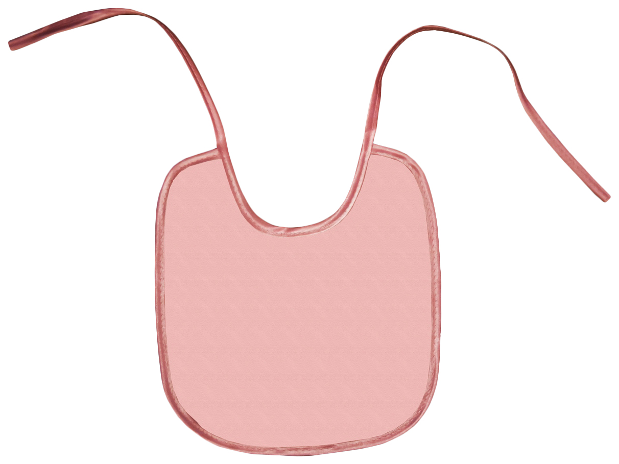 фото Слюнявчик колорит из клеенки с пвх покрытием цвет розовый, размер 20 х 22 см