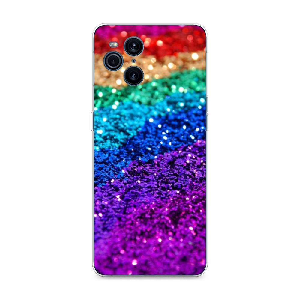 

Чехол Awog на Oppo Find X3 Pro "Блестящая радуга рисунок", Разноцветный, 255750-3