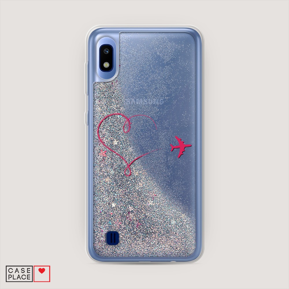 

Чехол Awog на Samsung Galaxy A10 "Сердце и самолет", Разноцветный, 27991-1